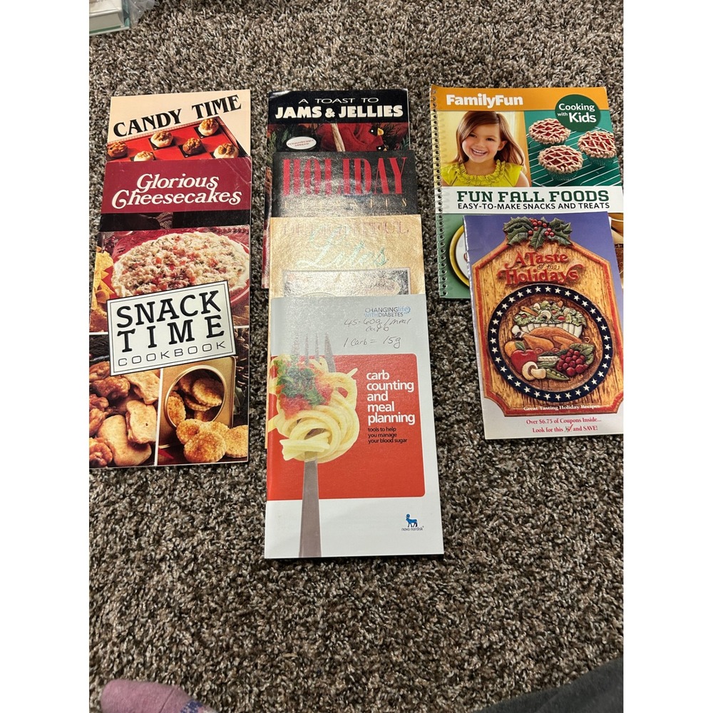 Bundle Lot 9 Vintage Cookbooks‎ Desserts Baking Holiday Recipes